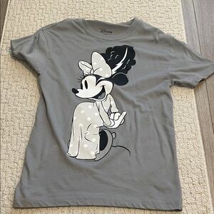 Disney Minnie Mouse Retro Graphic Tee - Gray, Black, White